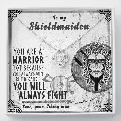To My Shieldmaiden Love Knot Gift Necklace