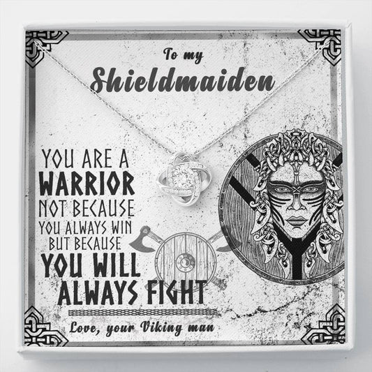 To My Shieldmaiden Love Knot Gift Necklace