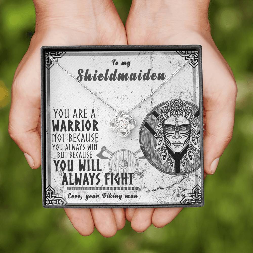 To My Shieldmaiden Love Knot Gift Necklace