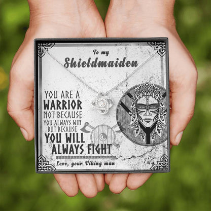 To My Shieldmaiden Love Knot Gift Necklace