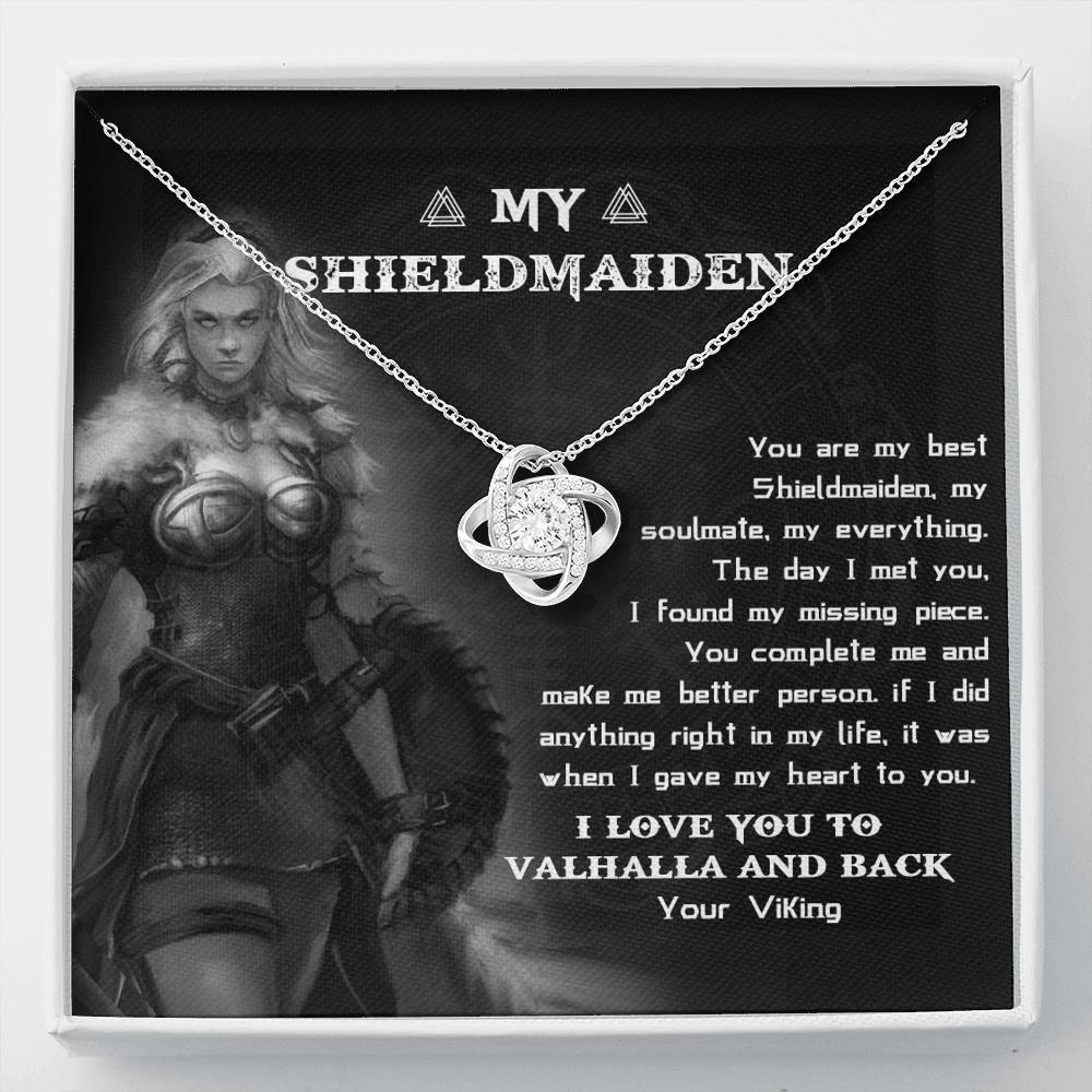 To My Shieldmaiden Love Knot Gift Necklace