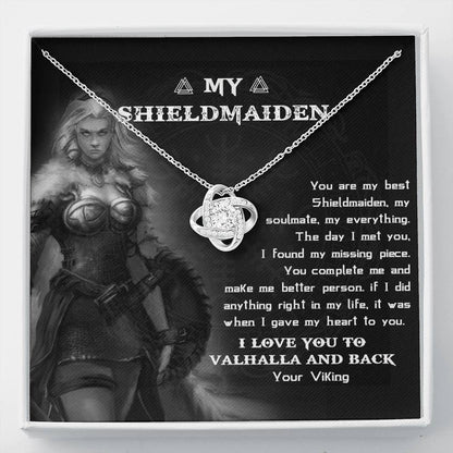 To My Shieldmaiden Love Knot Gift Necklace