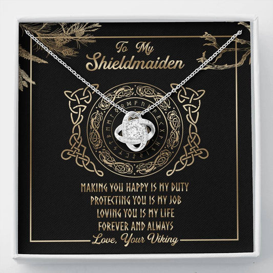 To My Shieldmaiden Love Knot Gift Necklace