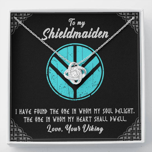To My Shieldmaiden Love Knot Gift Necklace