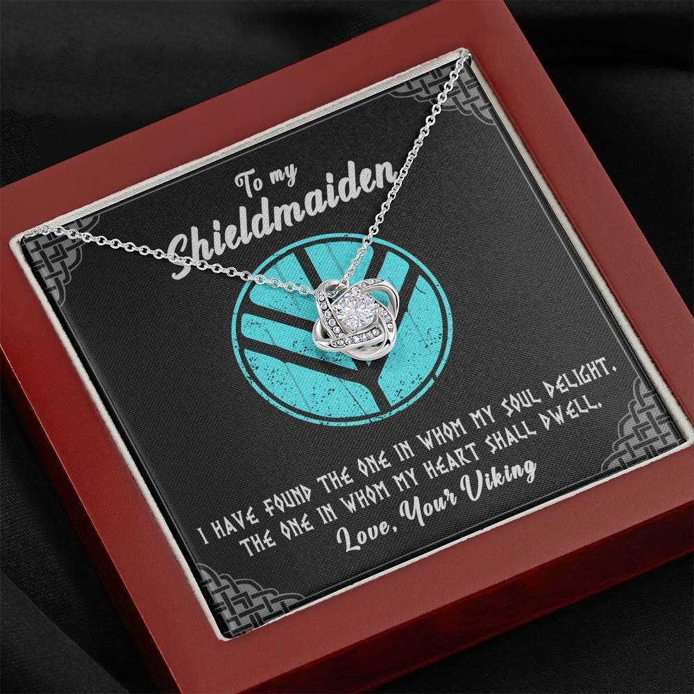 To My Shieldmaiden Love Knot Gift Necklace