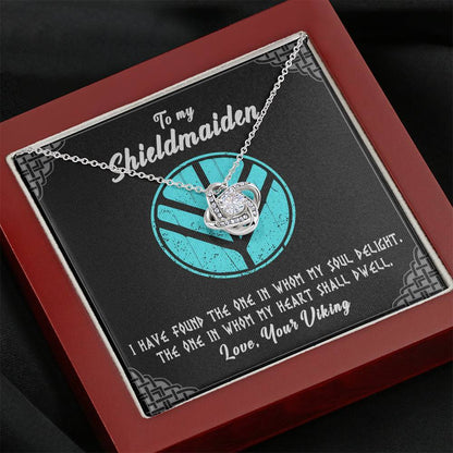 To My Shieldmaiden Love Knot Gift Necklace