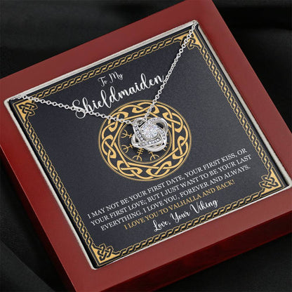 To My Shieldmaiden Love Knot Gift Necklace