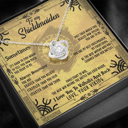 To My Shieldmaiden Love Knot Gift Necklace
