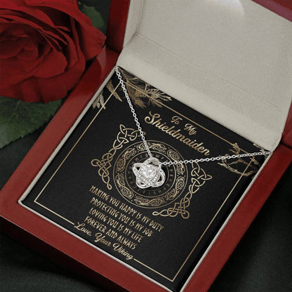 To My Shieldmaiden Love Knot Gift Necklace