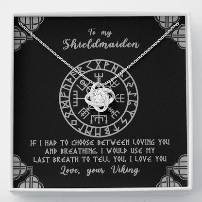To My Shieldmaiden Love Knot Gift Necklace