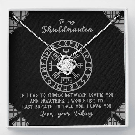 To My Shieldmaiden Love Knot Gift Necklace