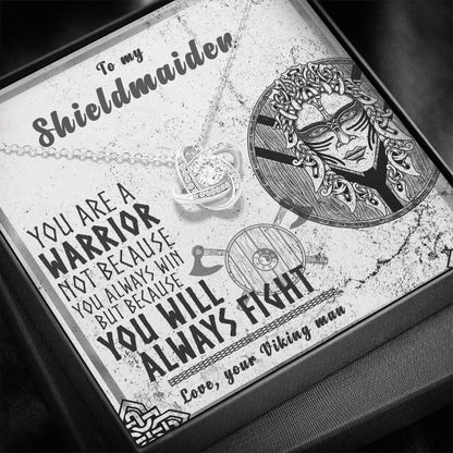To My Shieldmaiden Love Knot Gift Necklace