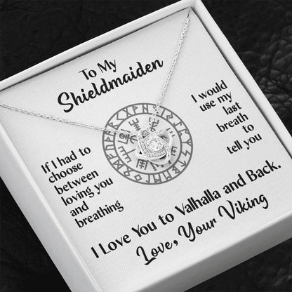 To My Shieldmaiden Love Knot Gift Necklace
