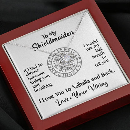 To My Shieldmaiden Love Knot Gift Necklace