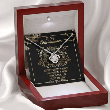 To My Shieldmaiden Love Knot Gift Necklace