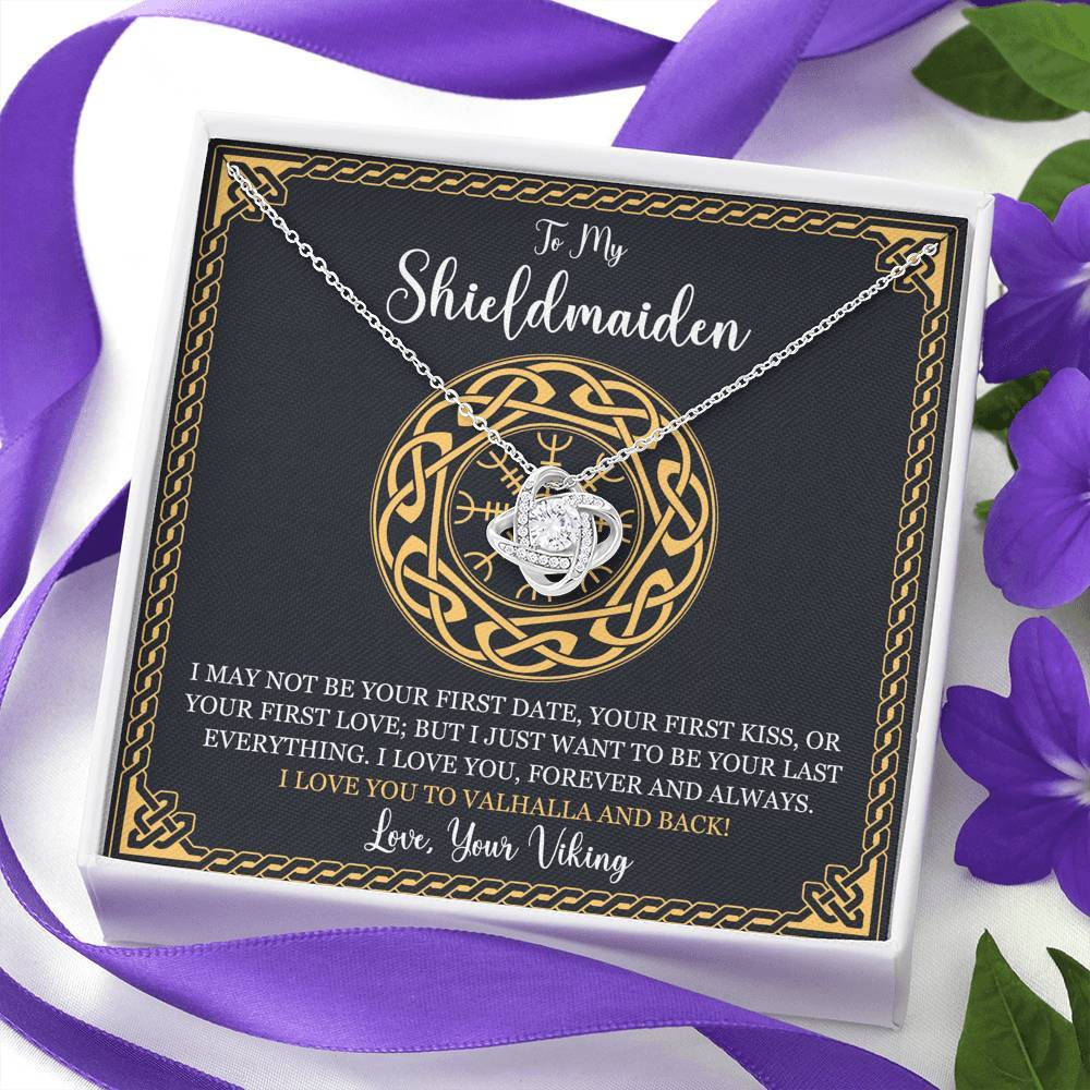 To My Shieldmaiden Love Knot Gift Necklace