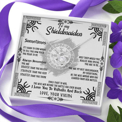 To My Shieldmaiden Love Knot Gift Necklace