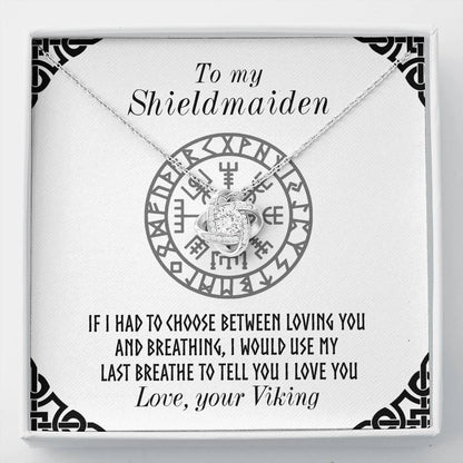 To My Shieldmaiden Love Knot Gift Necklace