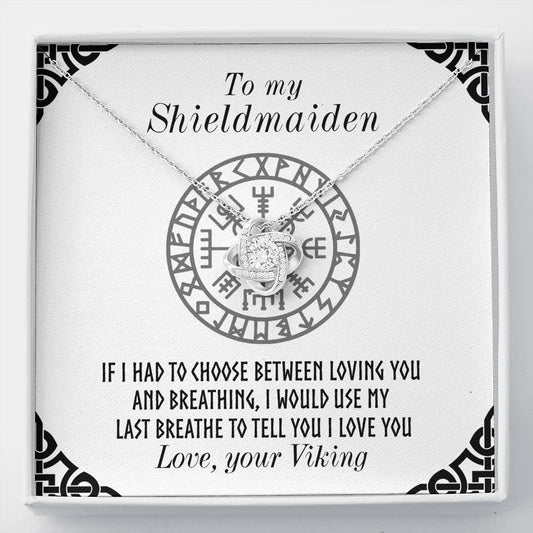 To My Shieldmaiden Love Knot Gift Necklace