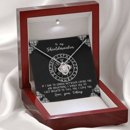 To My Shieldmaiden Love Knot Gift Necklace