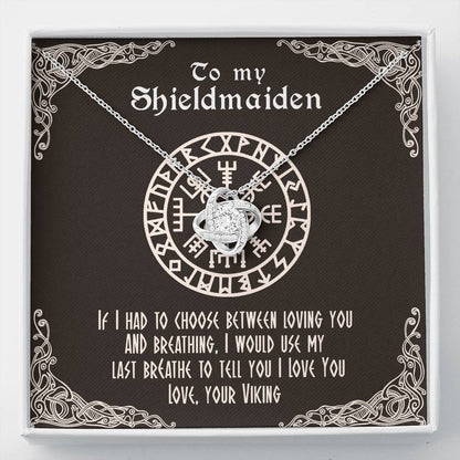 To My Shieldmaiden Love Knot Gift Necklace