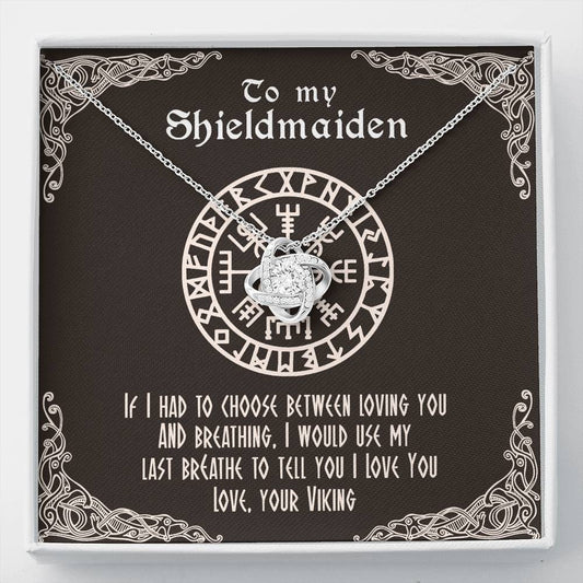 To My Shieldmaiden Love Knot Gift Necklace