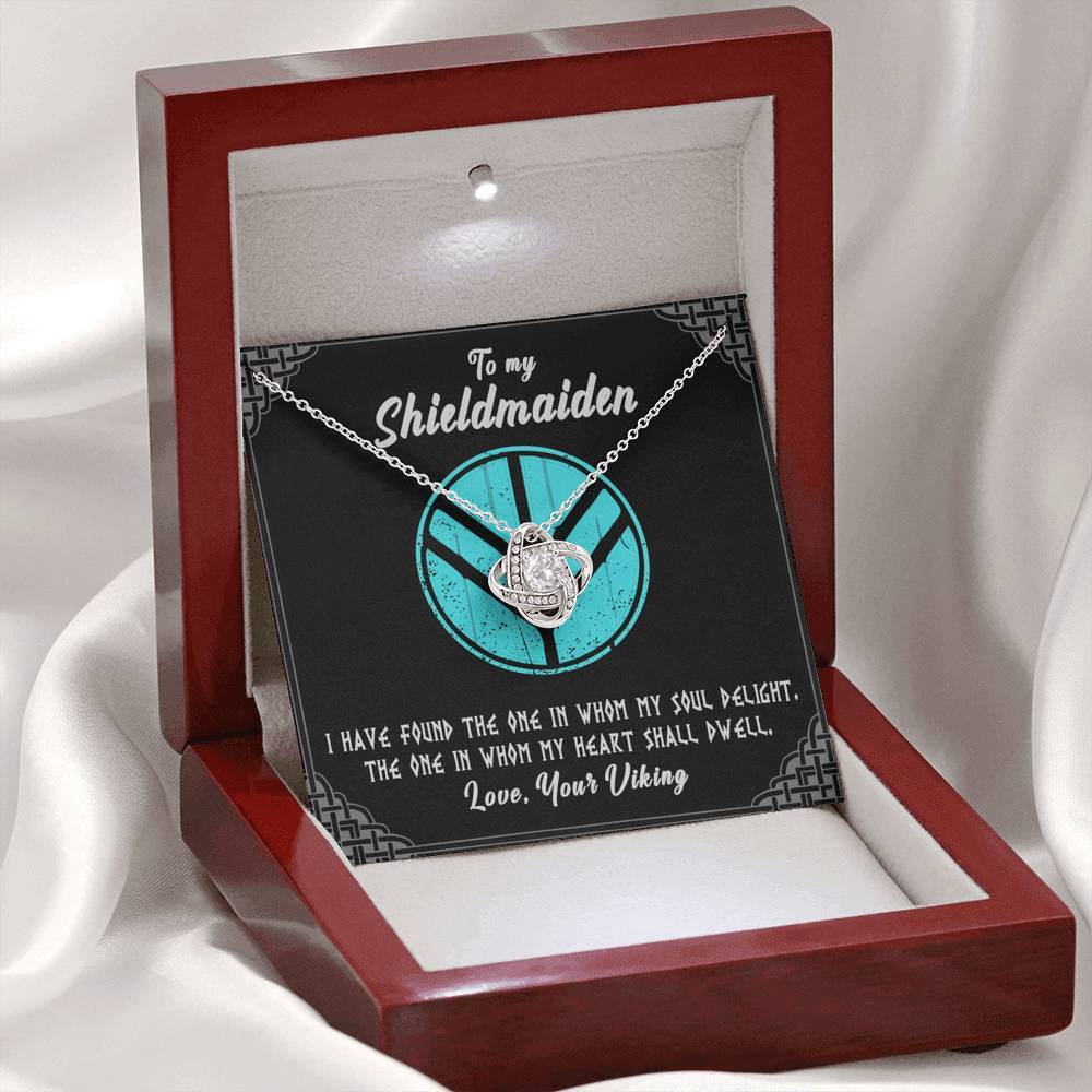 To My Shieldmaiden Love Knot Gift Necklace