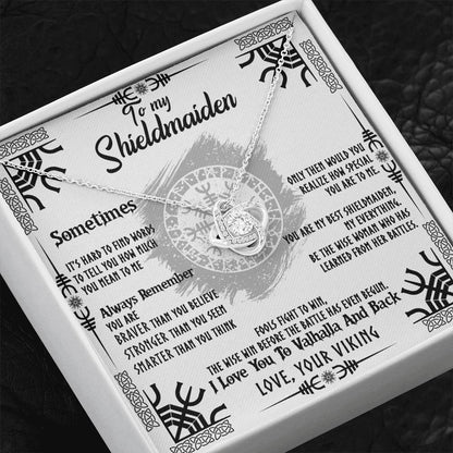 To My Shieldmaiden Love Knot Gift Necklace