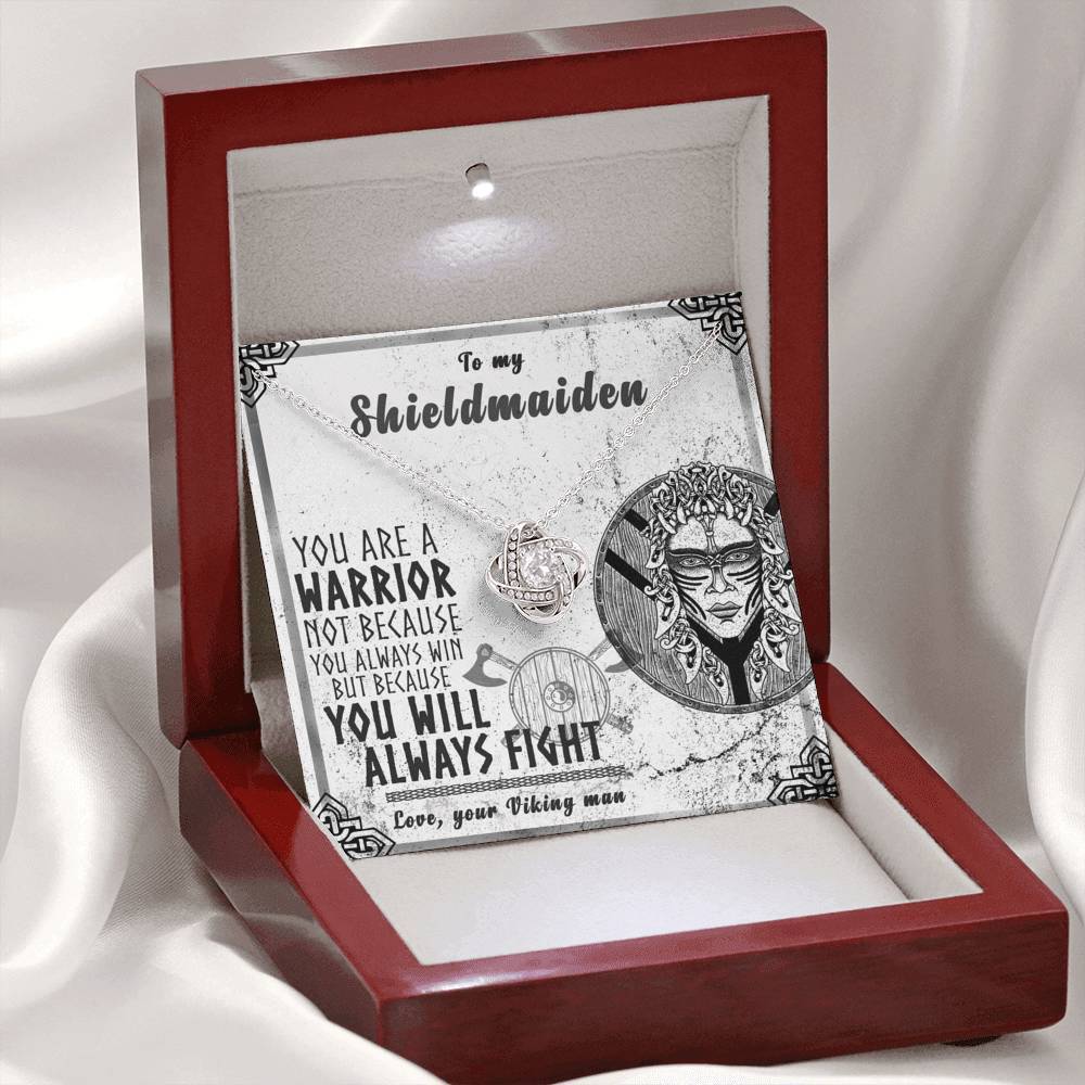 To My Shieldmaiden Love Knot Gift Necklace