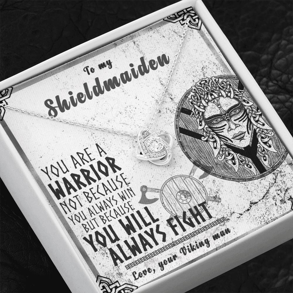 To My Shieldmaiden Love Knot Gift Necklace