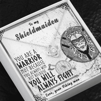 To My Shieldmaiden Love Knot Gift Necklace