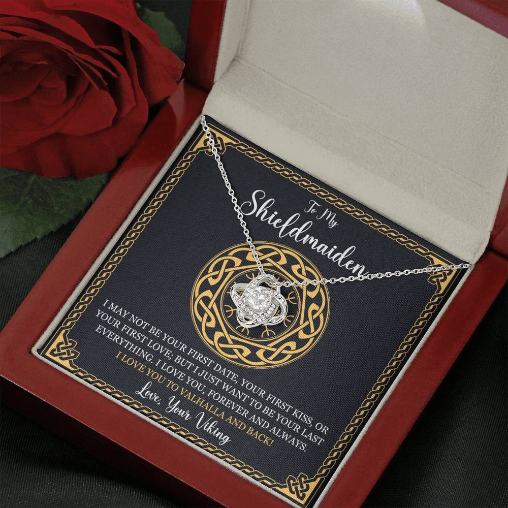 To My Shieldmaiden Love Knot Gift Necklace