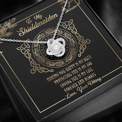 To My Shieldmaiden Love Knot Gift Necklace