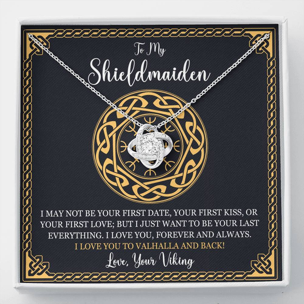 To My Shieldmaiden Love Knot Gift Necklace