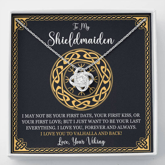 To My Shieldmaiden Love Knot Gift Necklace