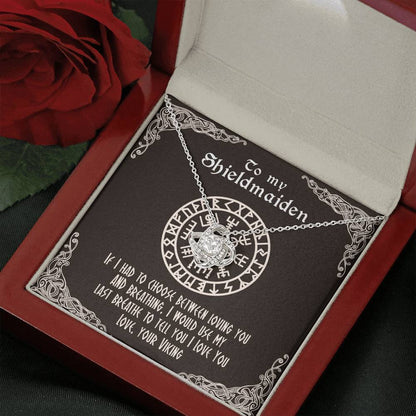 To My Shieldmaiden Love Knot Gift Necklace