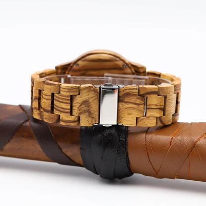 Torsten Viking Wooden Watch with Carved Vegvisir Viking Compass & Custom Engravings