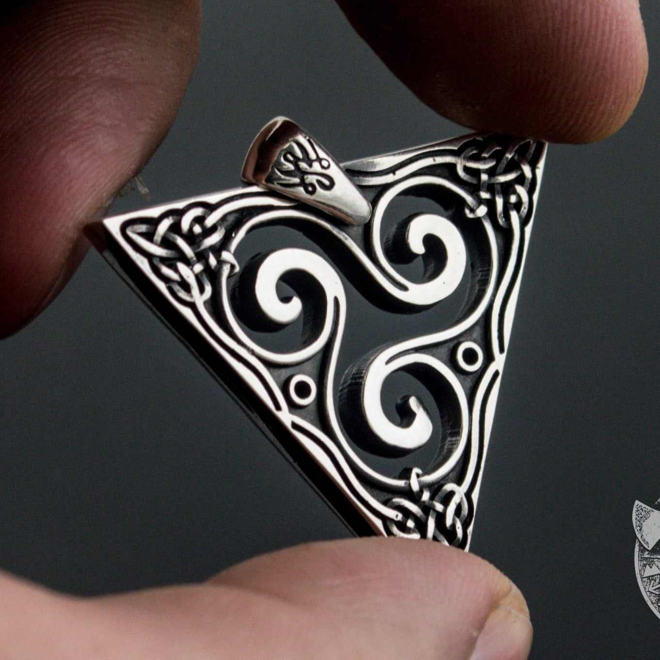 Triskel Spiral 925 Sterling Silver Pendant - VikingsBrand