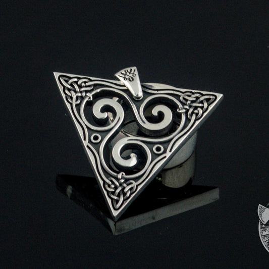 Triskel Spiral 925 Sterling Silver Pendant - VikingsBrand