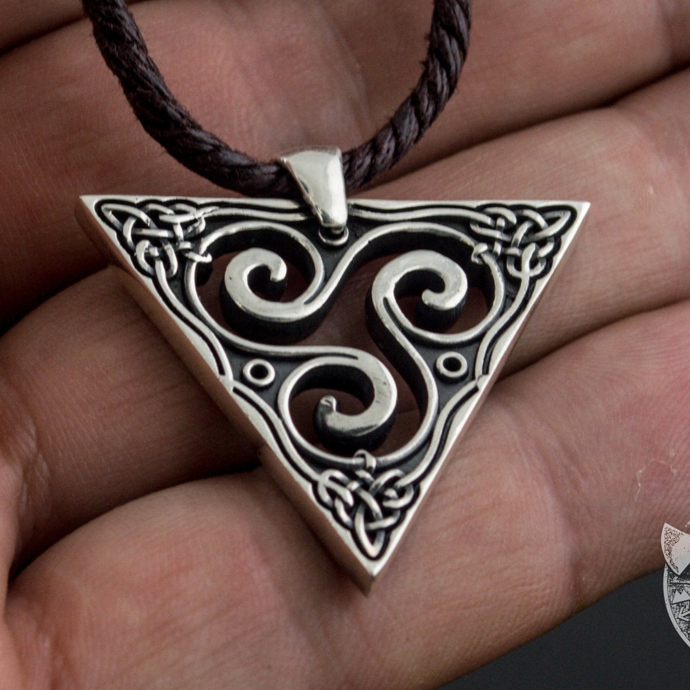 Triskel Spiral 925 Sterling Silver Pendant - VikingsBrand