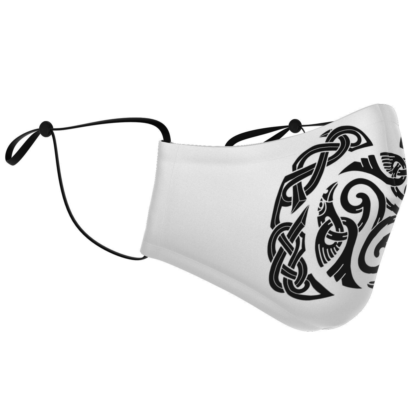 Triskele Black Ravens Viking Face Mask Cover