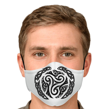 Triskele Black Ravens Viking Face Mask Cover