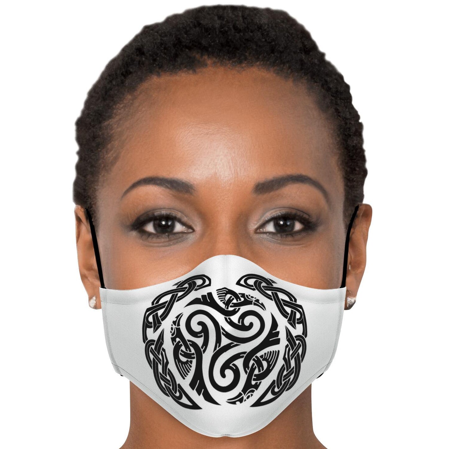 Triskele Black Ravens Viking Face Mask Cover