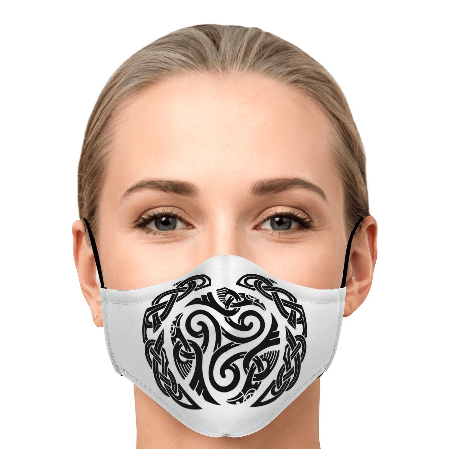 Triskele Black Ravens Viking Face Mask Cover