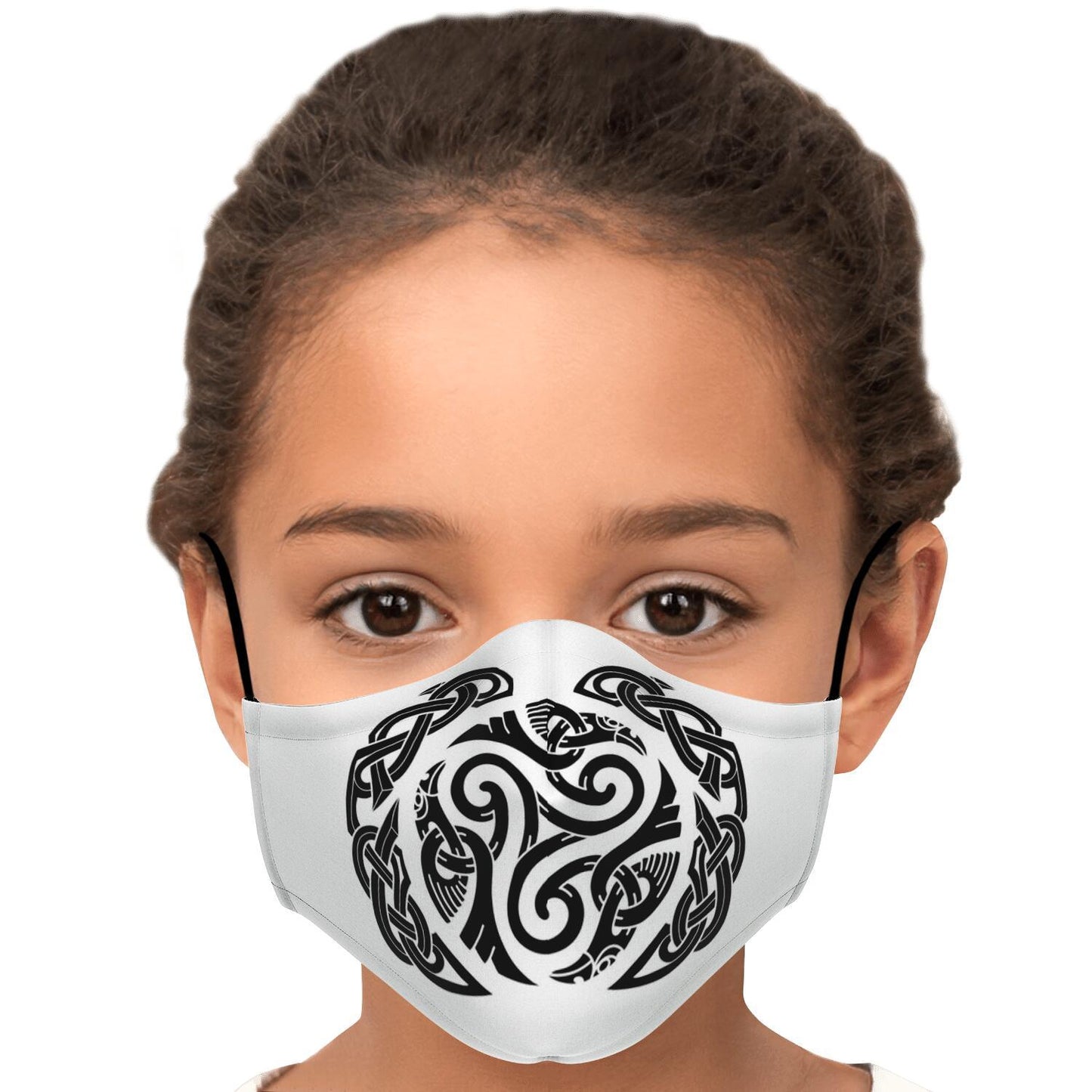 Triskele Black Ravens Viking Face Mask Cover