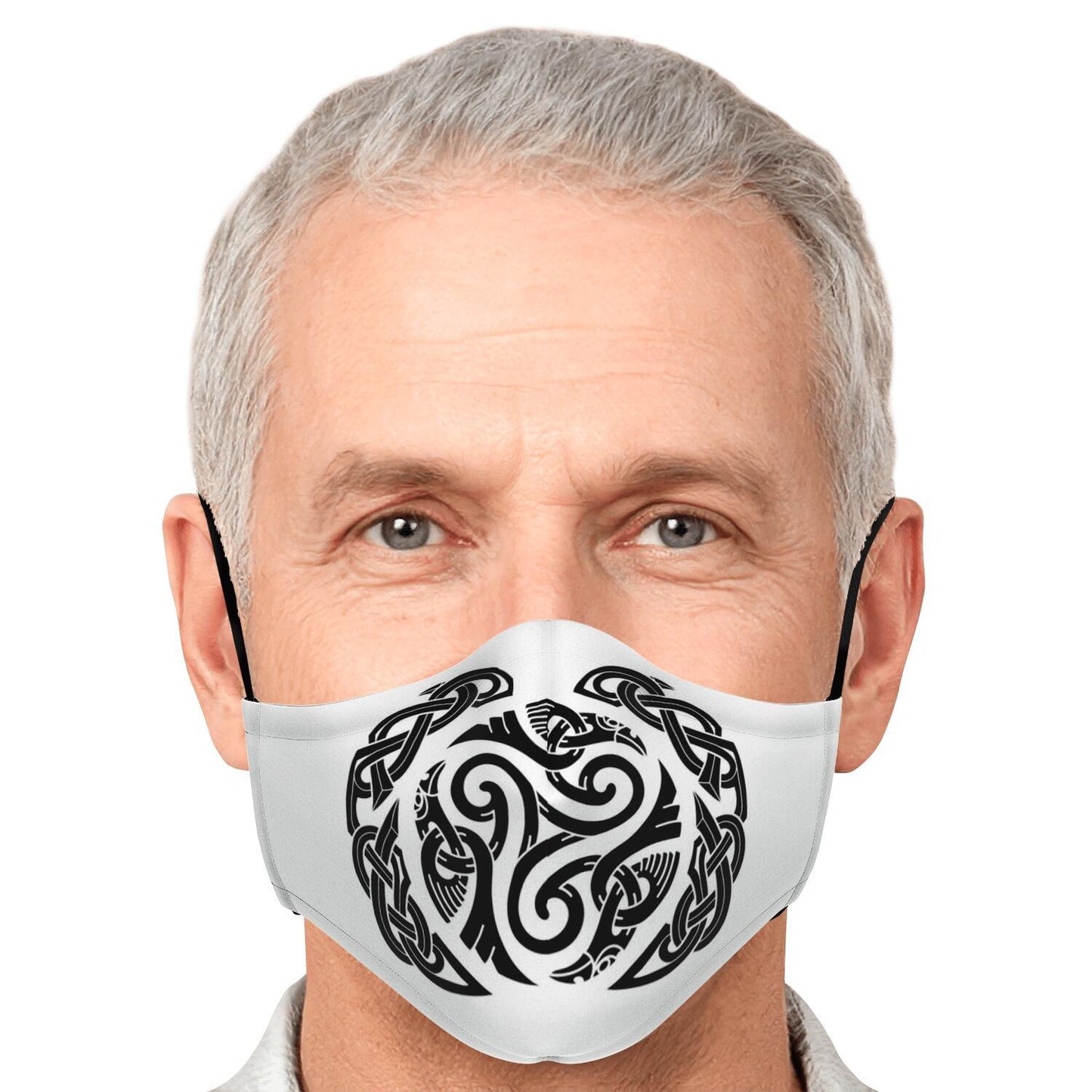 Triskele Black Ravens Viking Face Mask Cover