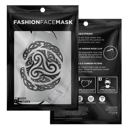 Triskele Black Ravens Viking Face Mask Cover