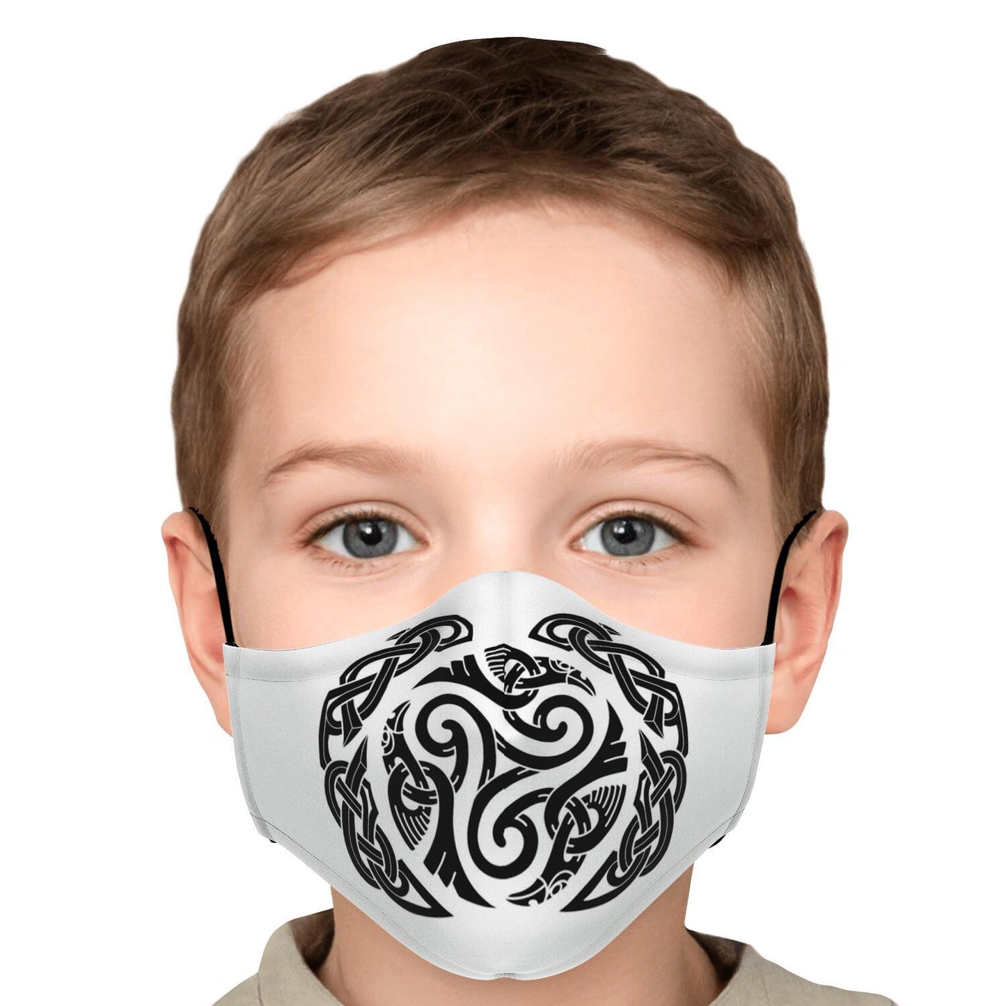 Triskele Black Ravens Viking Face Mask Cover