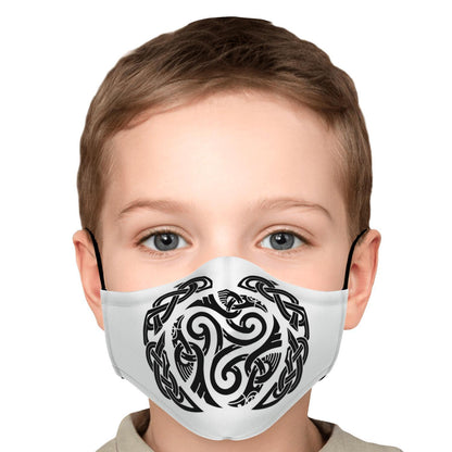 Triskele Black Ravens Viking Face Mask Cover