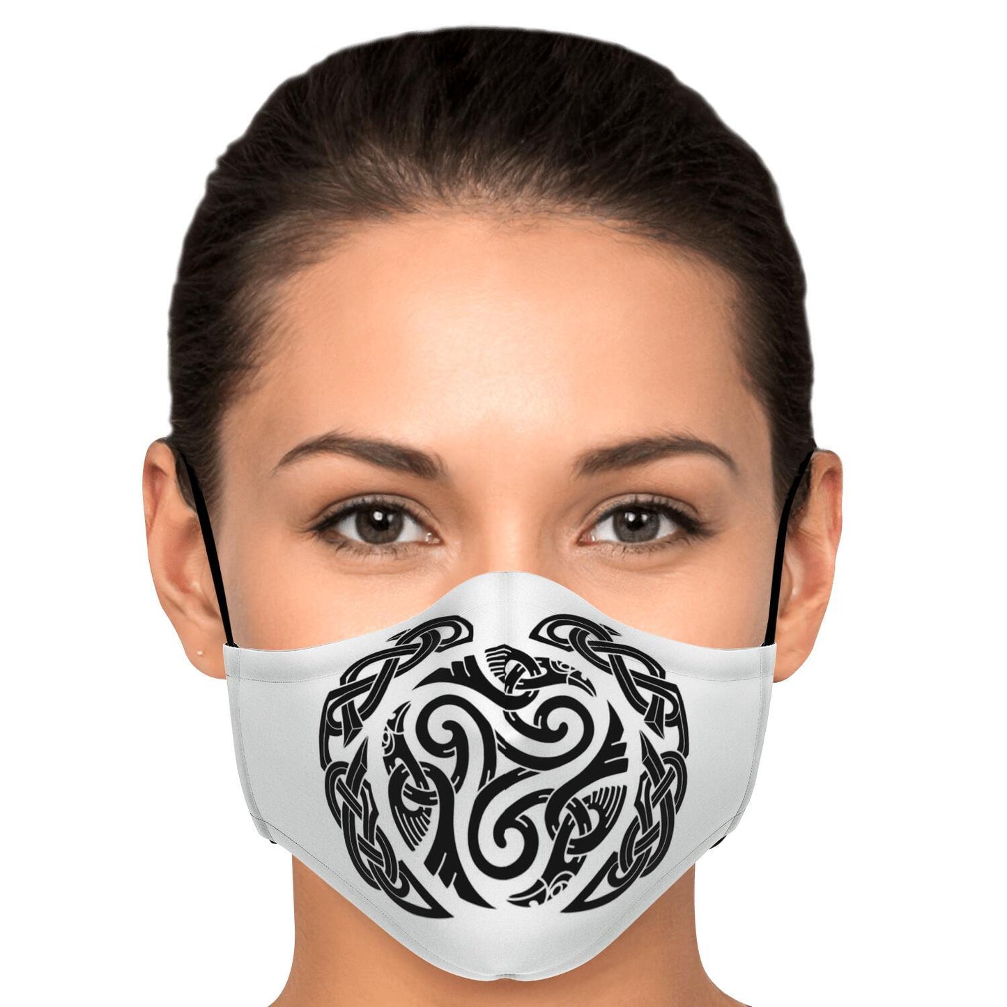 Triskele Black Ravens Viking Face Mask Cover
